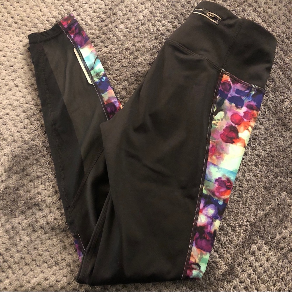 Athleta Watercolor & Mesh Tights